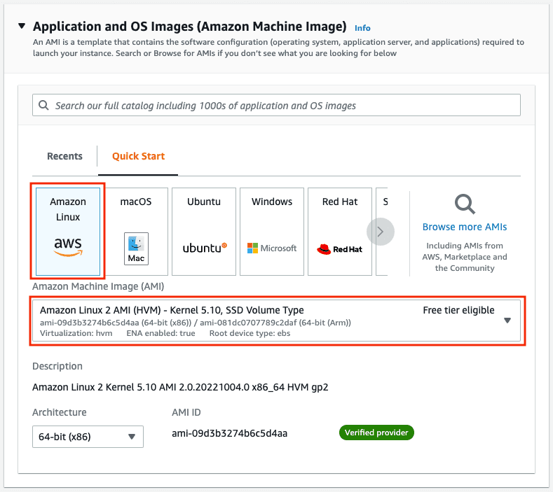 Choosing an Amazon Machine Image