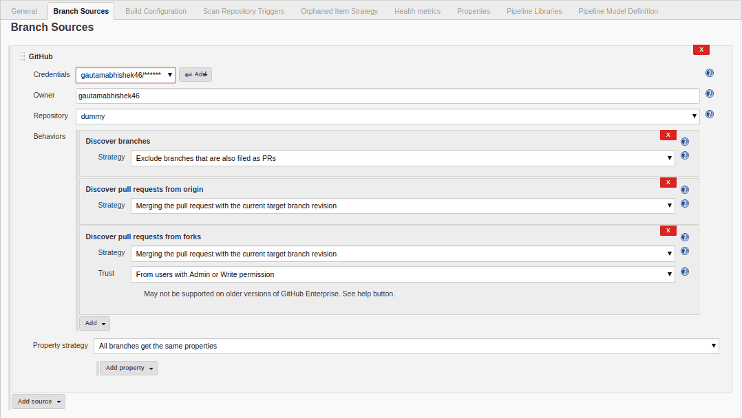 branch source configuration